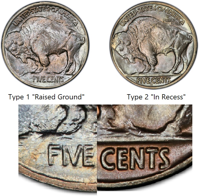 1913-D Buffalo Nickel, Variety 1, Raised Mound